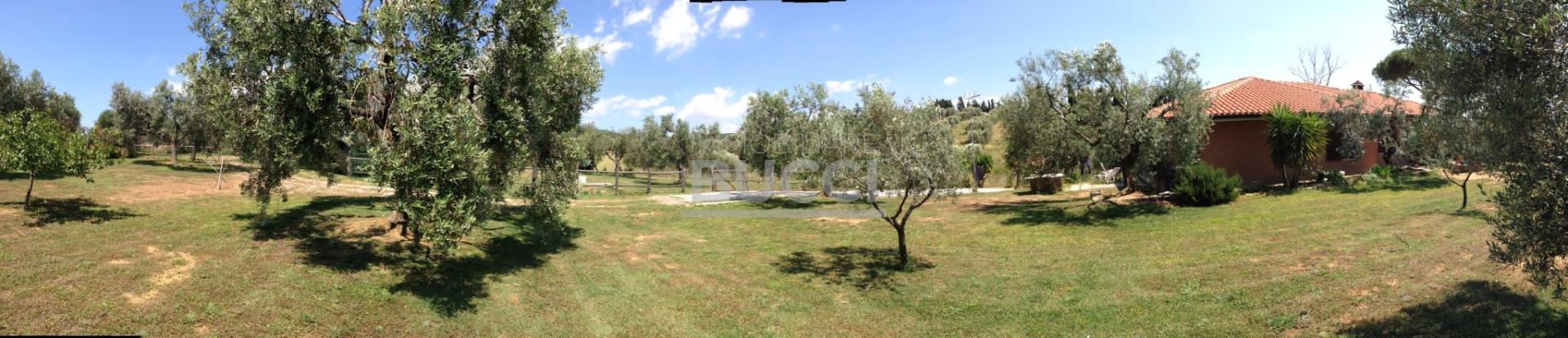 IN ZONA COLLINARE VICINO A FOLLONICA VILLA UNIFAMILIARE CON TERRENO CIRCA ETTARO VISTA MARE RICHIESTA € 720.000