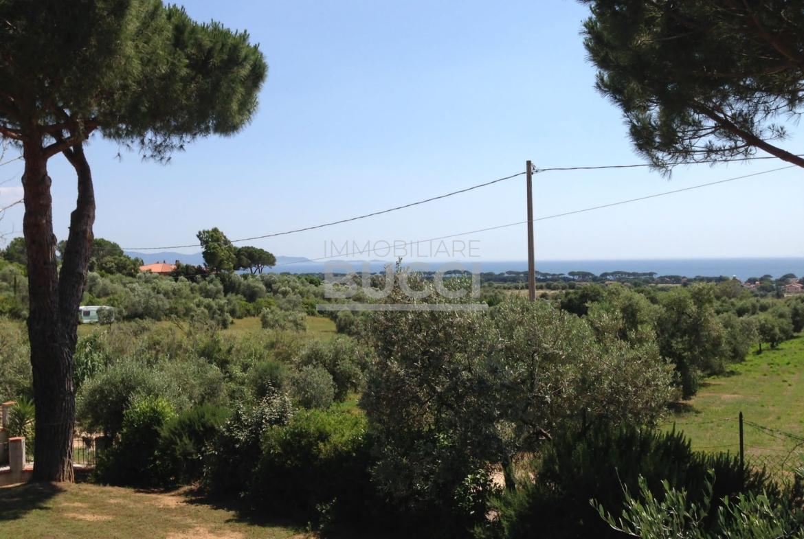 IN ZONA COLLINARE VICINO A FOLLONICA VILLA UNIFAMILIARE CON TERRENO CIRCA ETTARO VISTA MARE RICHIESTA € 720.000